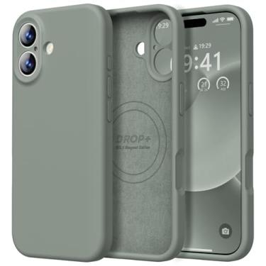 Imagem de LOVE 3000 Capa projetada para iPhone 17, silicone premium [compatível com Magsafe] [forro de microfibra macio antiarranhões] capa protetora à prova de choque para homens e mulheres de 6,3 polegadas