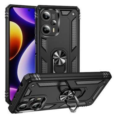 Imagem de SORAKA Capa para Xiaomi Poco F5 5G com suporte para anel Capa Slim Fit de TPU macio Capa Xiaomi Poco F5 5G com placa de metal para suporte magnético de telefone para carro