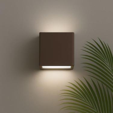 Imagem de Arandela Mini Slim Bivolt 2 Focos G9 Moderna P/Áreas Externas/Internas (Marrom)