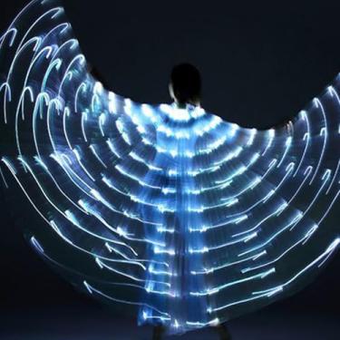 Imagem de Generic Asa de Dança de Borboleta LED, Figurinos de Festa Iluminados Brilhantes para Shows, Festas, Etapas e Decorações Com Luminosidade de 360 ​​graus, (Um tamanho)