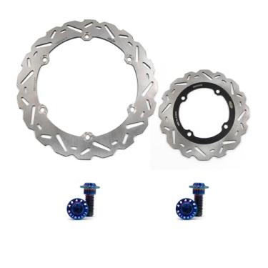 Imagem de Arashi Discos de freio dianteiros traseiros rotores com parafusos de montagem para Honda CB500F CBR500R 2013-2021, CB500X 2013-2018, CB650F 2014-2018, CB650F ABS 2014-2018, acessórios de substituição
