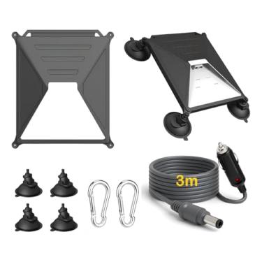 Imagem de Suporte Teto Ventosa Carro Starlink Mini com Cabo 3m Fixação Segura Instalação Fácil Veicular Viagem Trailer Motorhome Barco Acessório Original Athenix Internet Satélite