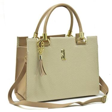 Imagem de Bolsa Castelo Caninana Trançada Bicolor Grande Feminina - Santa Lurdes