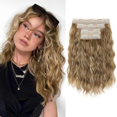 Imagem de Extensões de cabelo REECHO Clip-in 14 cm, 4 peças curtas, onduladas, c