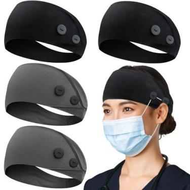 Imagem de Bandanas ABAMERICA com botão para máscara, proteção elástica para os o