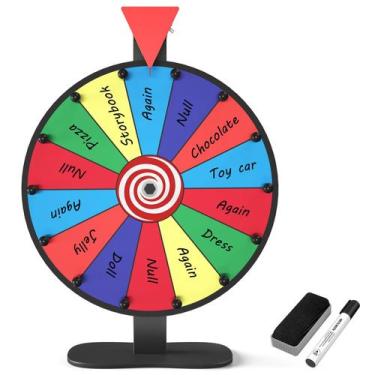 Imagem de Prize Wheel Retbtnm de 30 cm com 14 slots para sala de aula e festas