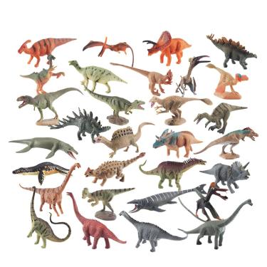 Imagem de Conjunto de figuras de dinossauro Jurassic, 30 unidades, PVC, mini dinossauro realista