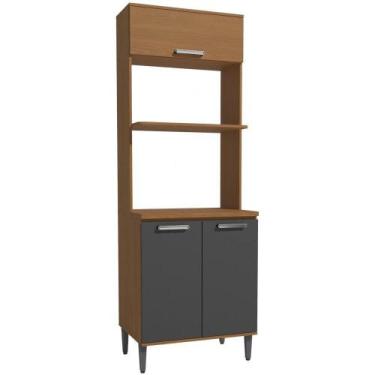 Imagem de Kit Forno e Microondas Kappesberg T727 3 Portas 70cm, CANELA/GRAFITE