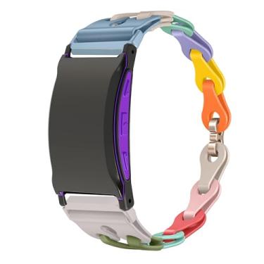 Imagem de Lamshaw Compatível com pulseiras Shock Clock 3, pulseiras de substituição vazadas de silicone elástico compatíveis com Pavlok Shock Clock 3 (cor)