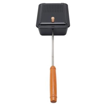 Imagem de BAFOVY Bandeja de Grelha de Pipoca, Grãos de Milho de Fogueira de Ferro Popper Com Alça de Madeira, 35,5 Onças de Pipoca Manual para Acampamento Em Casa No Quintal