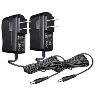 Imagem de Pacote com 2 adaptadores de fonte de alimentação de 12 V 1A 3 m de comprimento, adaptador de comutação CA/CC de 1000mA 12W para fita de LED, câmera CCTV, roteador, alto-falante, GPS, webcam, scanner e