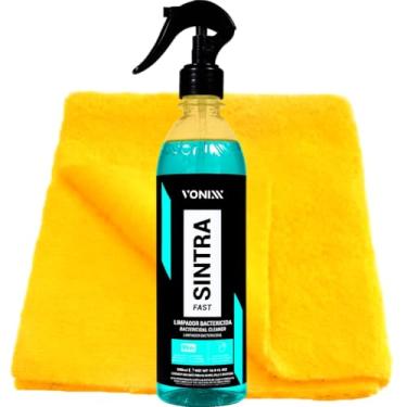 Imagem de Limpador Sintra Fast 500ml Vonixx Toalha Microfibra Karbox 40x40cm 600gsm