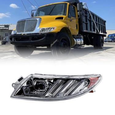 Imagem de LEAVAN - Conjunto de faróis de LED adequado para caminhão International Durastar 4200 4300 4400 4900, 2002-2018 International 4300 LED (lado esquerdo)