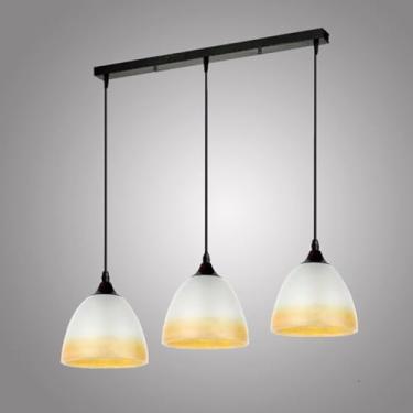 Imagem de KSSTEVNBD Lustre de luz pendente moderno lustre de led retro, ferro forjado personalizado luz pendurada de vidro luzes de descanso sala de estar estudo varanda iluminação decoração luzes pendentes (nu