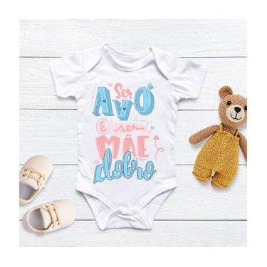 Imagem de Body Personalizado Bebê Ser Avó é ser Mãe em Dobro - Baby da Moda