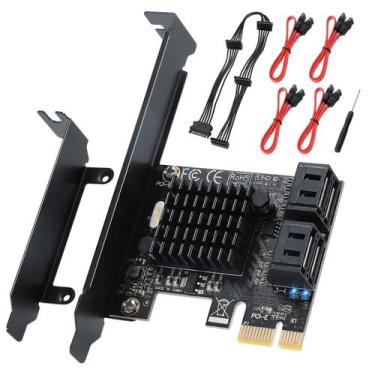 Imagem de Placa de entrada/saída ACTIMED PCI-E X1 para 4 portas SATA 3.0