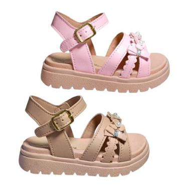 Imagem de Sandália Infantil Feminina Kit 2 Pares Ideal para Passeio e Festa - Be