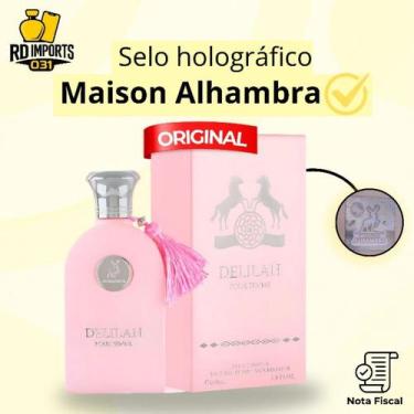 Imagem de Perfume Delilah Rosa Maison Alhambra Árabe Feminino Eau de Parfum 100m