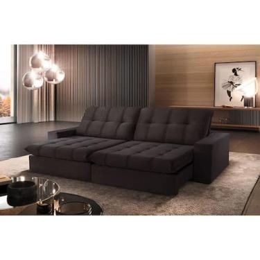 Imagem de Sofá Retrátil Caparaó 2,50M 4 Lugares Molas Ensacadas TXR, Marrom