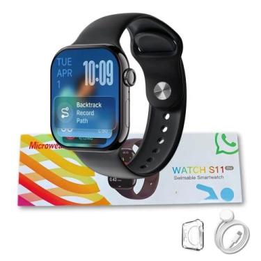 Imagem de Smartwatch Microwear S11 Pro Whatsapp AI ChatGPT Séria 11, Preto