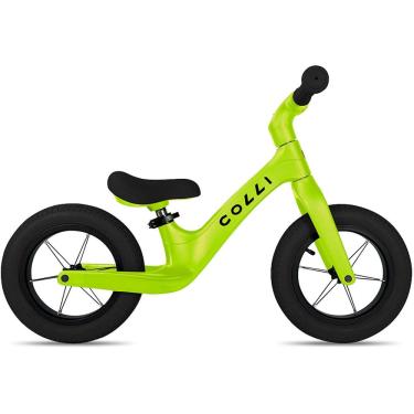 Imagem de Bicicleta Infantil de Equilíbrio Sem Pedal Colli Balance Pitukinha Verde Aro 12 Quadro Nylon Rodas Alumínio 2 a 4 anos Feminina Masculina