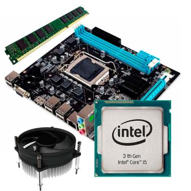 Imagem de Kit Upgrade Intel Core I5 3470 2.9GHZ Placa Mãe H61 8GB Ram DDR3