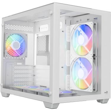 Imagem de Gabinete Gamer Aerocool DRYFT Branco com 6 FANS ARGB Lateral Vidro