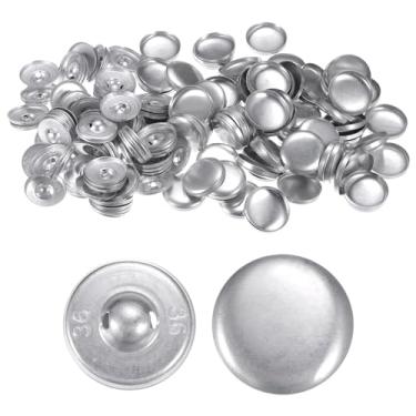 Imagem de Generic 100 peças de suprimentos de botão de alumínio 36L (22,9 mm/0,9") acessórios para fabricação de botões de metal em branco para máquina de fazer botões faça você mesmo