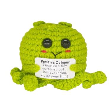 Imagem de Funny Encourage Gifts – 1 pç feito à mão suporte emocional positivo de crochê animal com cartões de afirmação: um presente atencioso para melhor amiga, ela, ele, mãe, mulheres