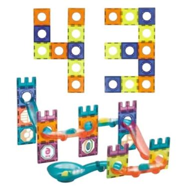 Imagem de Blocos de Montar em Plástico, Brinquedo Educativo com 54 Peças para Crianças