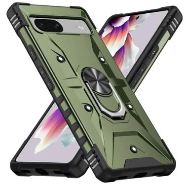 Imagem de SORAKA Capa para Google Pixel 8 com suporte para anel,PC rígido e TPU macio,proteção dupla 2 em 1,compatível com suportes magnéticos para carros