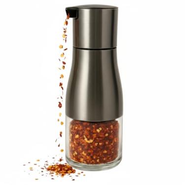 Imagem de Porta Temperos Vidro e Inox 320ml – Design Moderno, Porta Condimentos e Pimenteiro com Bico Dosador Retrátil, Para Cozinha Organizada e Sofisticada, Ideal para Condimentos,Temperos, Sal e Pimenta