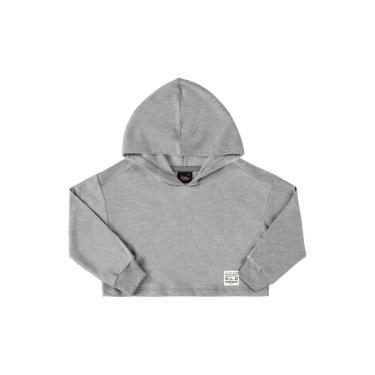 Imagem de Blusão Cropped Básico em Moletom Juvenil Gloss-Feminino