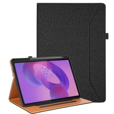 Imagem de Vakarey Capa para Lenovo Idea Tab Plus de 12,1 polegadas com suporte de caneta à prova de choque para Lenovo Idea Tab Plus 12,1 polegadas 2025, preta