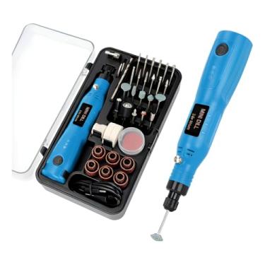 Imagem de Retífica Portátil Multifuncional EXBOM 76 Acessórios, Sem Fio, Bateria 36V, 15000 RPM, Kit com Brocas, Discos e Lixas, 95g