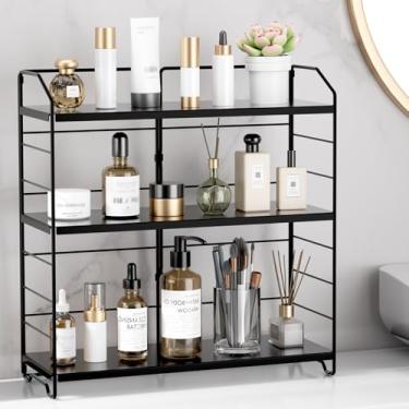 Imagem de MAYZOLOP Organizador de balcão de banheiro, bancada organizadora de maquiagem, prateleira de armazenamento de bancada para armazenamento de banheiro, penteadeira, cuidados com a pele grande, perfume