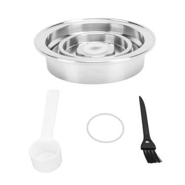 Imagem de Adaptador de cápsulas de café de aço inoxidável, reutilizável, uso conveniente, suporte grande para conversor pequeno para máquina de café