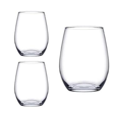 Imagem de Jogo Copo Vidro Redondo Transparente Amber Duravel 450ml 2Un - Pasabah