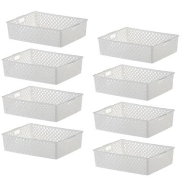 Imagem de Kit 8 Cesto Organizador Multiuso Quadratta 27x11x8 Cm - Paramount