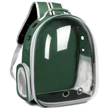 Imagem de Mochila Transporte Pet Visor Cápsula Panorâmico Lovely Vibe, Verde esc