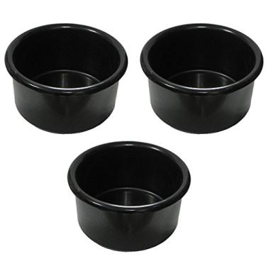Imagem de A&H Tool & Die Crock-Style Black Plastic Bird Dish 16 oz (3 Pack)