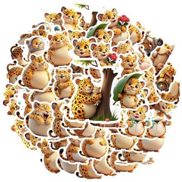 Imagem de 35 peças de adesivos de grafite de animais leopardo adoráveis adesivos de papelaria para telefone faça você mesmo, guitarra, notebook, mala, copo, laptop, motocicleta, bagagem, telefone