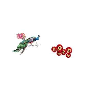 Imagem de Fenteer Adesivo de Parede Retrô em PVC E Decoração com Leque de Papel para O Ano Chinês, Ideal para Sala de Estar, Cozinha, Sofá, Fundo Da TV E Decoração