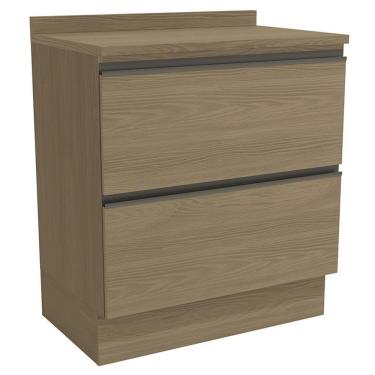 Imagem de Balcao Com Tampo 80 Cm 2 Gavetas Mdp Maxxi G755 Kappesberg Nogal