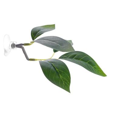 Imagem de IEUDNS Decoração de aquário em formato de folha para peixe betta, simulando habitat, com ventosa para reprodução, descanso e brincadeiras, 1pcs