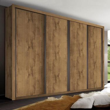 Imagem de Guarda Roupa Casal 4 Portas 4 Gavetas Milano Minastex Freijó