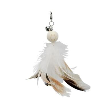 Imagem de Luzhengyang Recargas de varinha Feather Cat Teaser – Cabeças inspiradas em pássaros naturais, acessórios de brinquedo de gato para brincadeiras interativas (pacote com 5) (Smile Doll – Original)