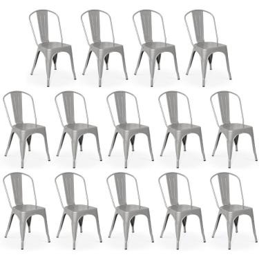 Imagem de Kit 14 Cadeiras Iron Tolix Design Industrial - Cinza
