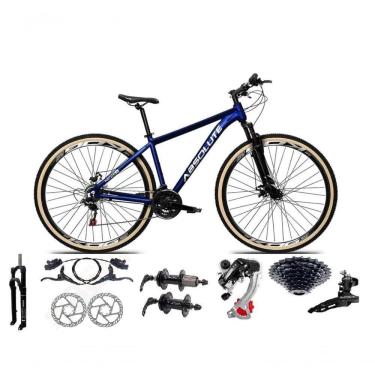 Imagem de Bicicleta Aro 29 Absolute Nero 5 Câmbios Shimano 24v K7 Freios Hidráulicos Garfo Trava Com Pneu Faixa - Azul Tam.21