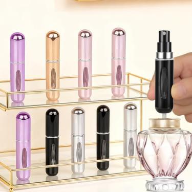 Imagem de Mini frascos atomizadores de perfume recarregáveis portáteis de tamanho de viagem, spray de perfume pequeno, atividades ao ar livre e negócios, 5 ml